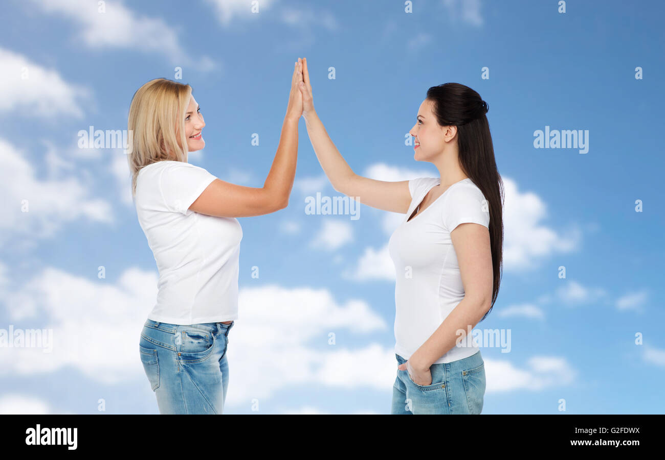 Five happy white women in hi-res stock photography and images - Alamy