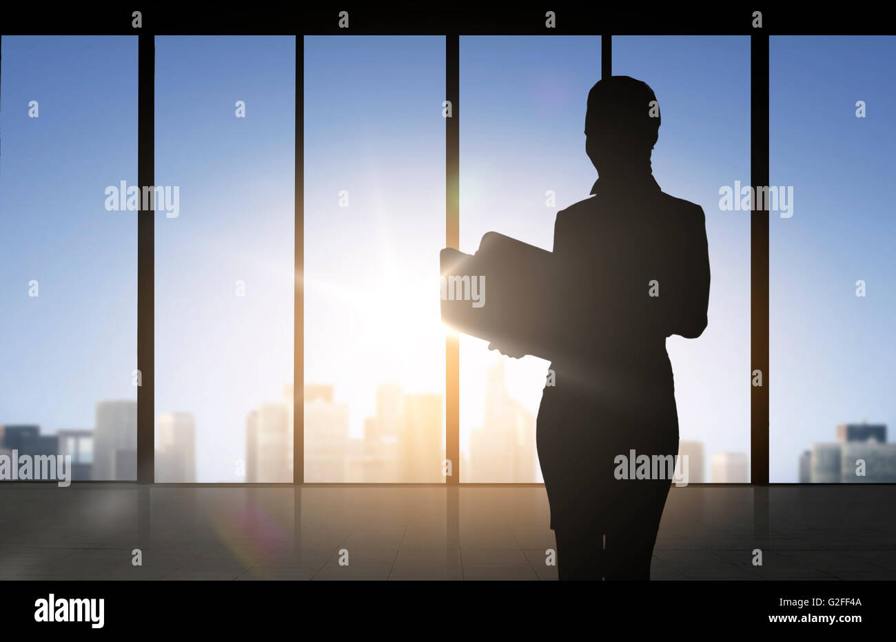 Business woman silhouette hi-res stock photography and images - Alamy