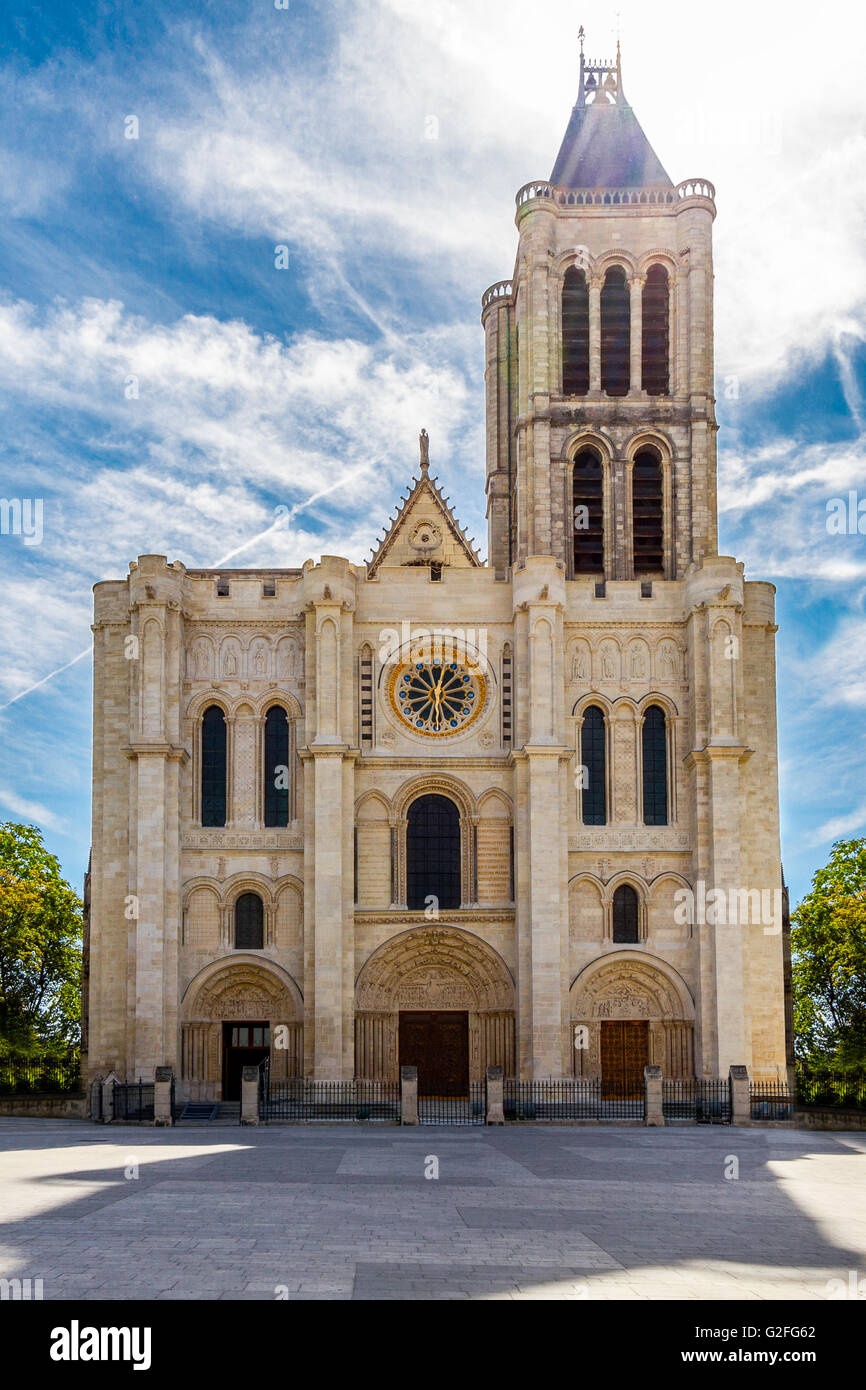 Basilique Saint-Denis. Paris monument. Christian church - cathedrale. Stock Photo