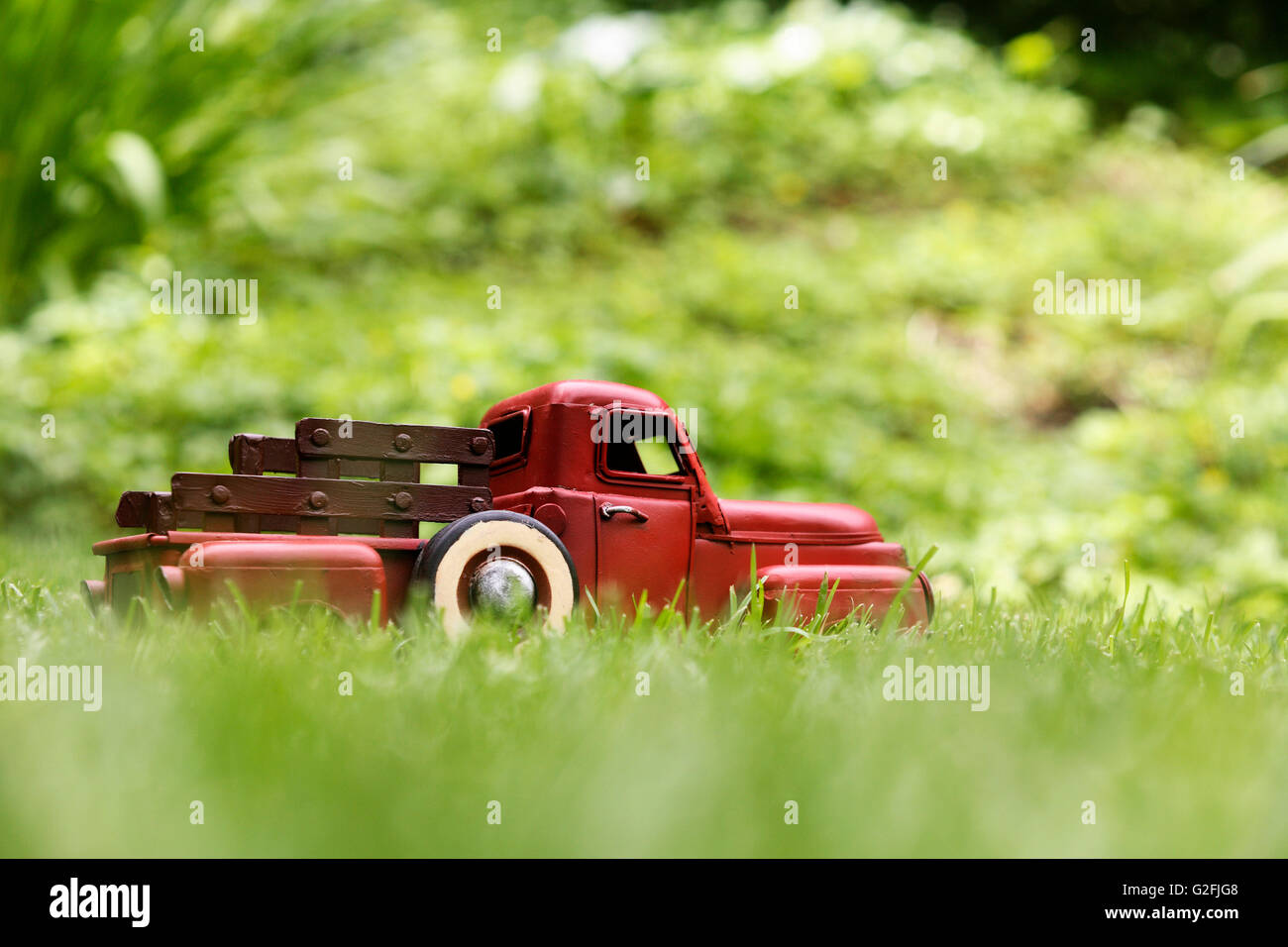 Red Toy Truck 1 Stock Photo - Alamy