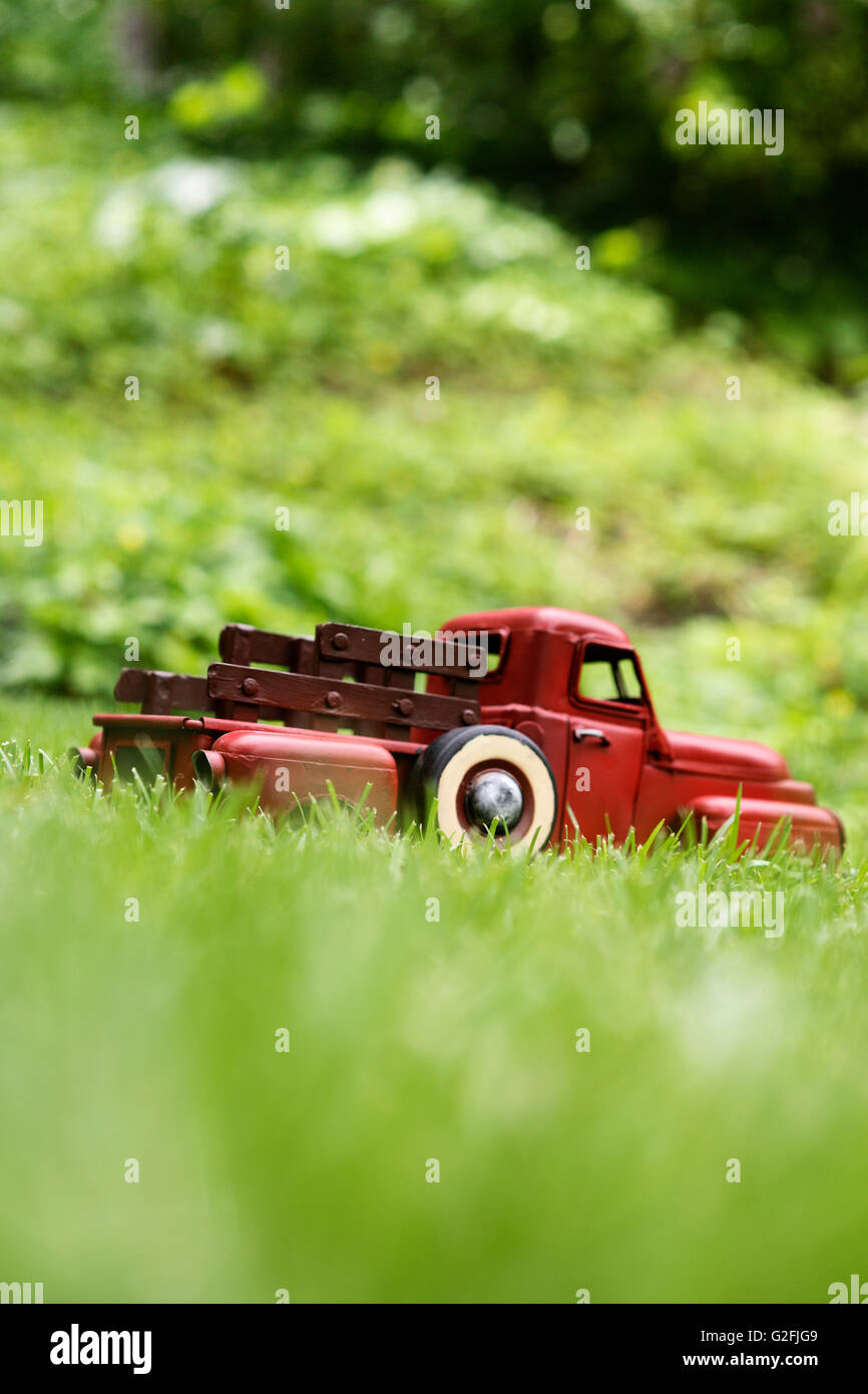 Red Toy Truck 2 Stock Photo - Alamy