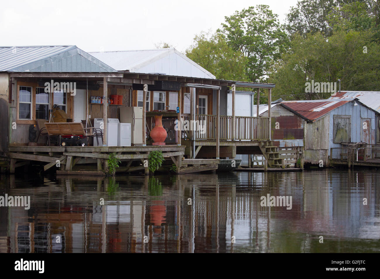 Lakeside Cabins On Miller Lake Stock Photo 104835596 Alamy