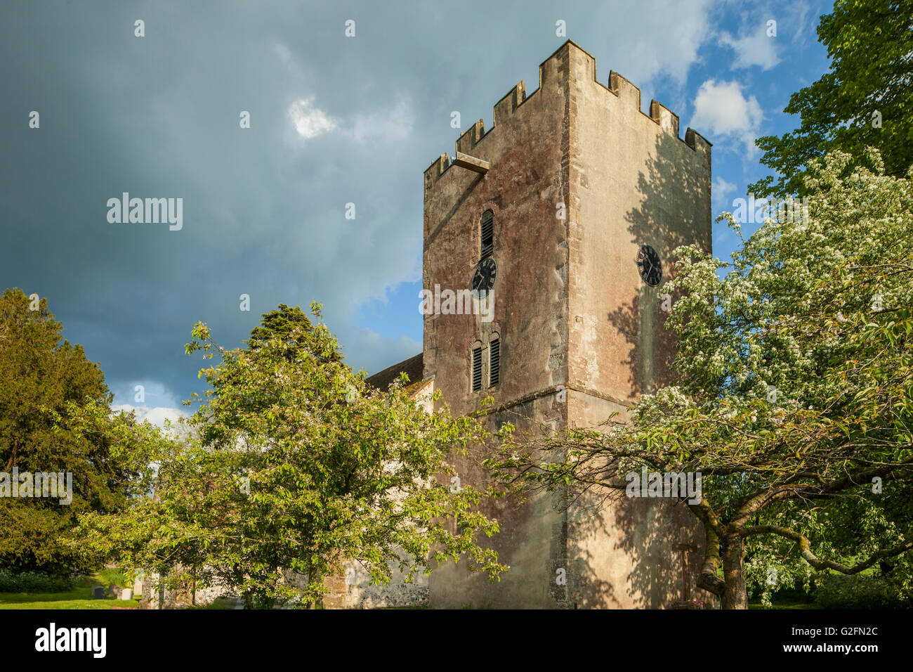 The Saxon church of St Mary in Singleton, West Sussex, England. Stock Photo