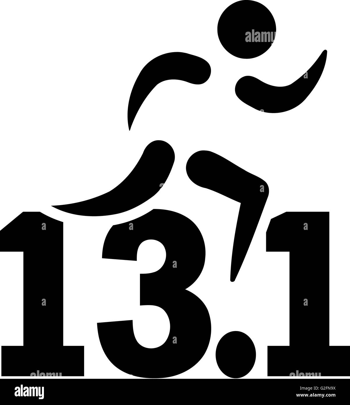 Half marathon running Black and White Stock Photos & Images Alamy