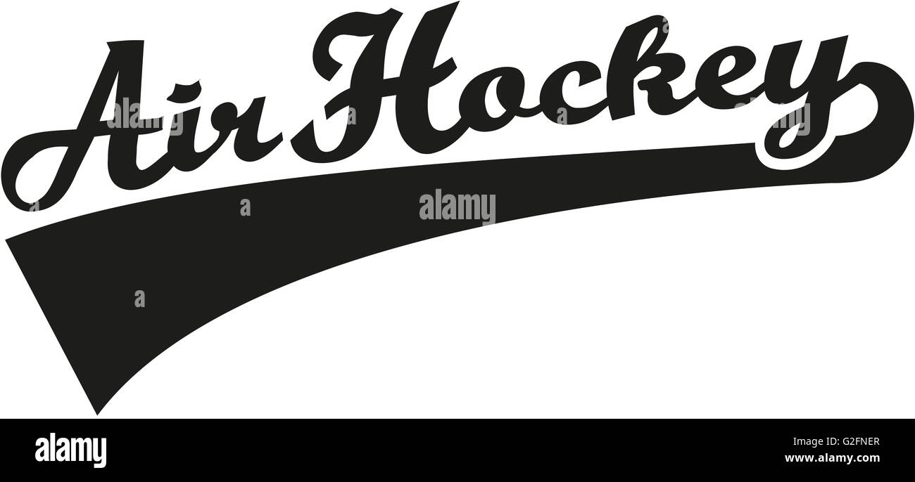 Air hockey word retro Stock Photo Alamy