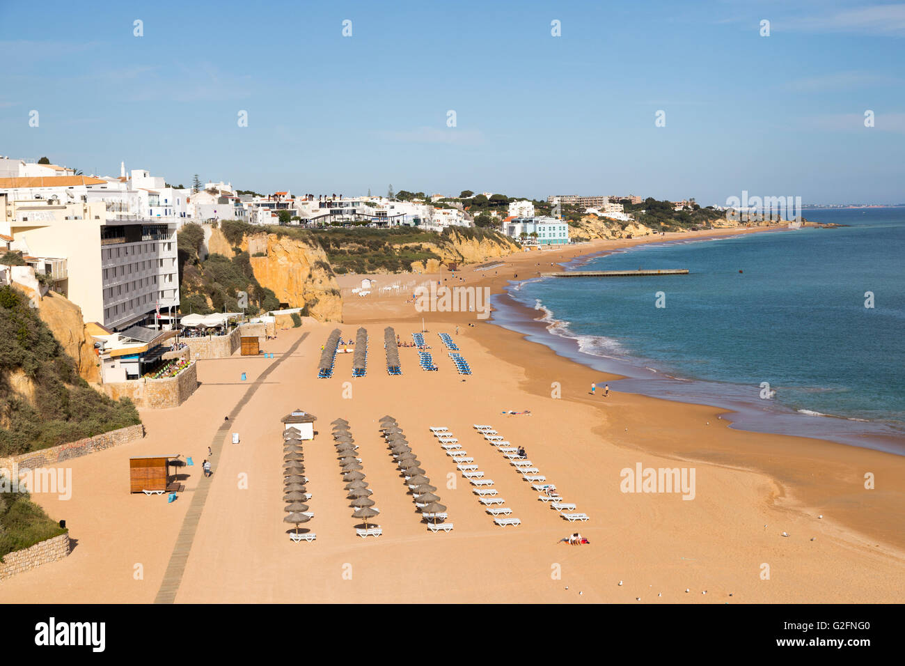 Beach, Albufeira, Algarve, Portugal Stock Photo