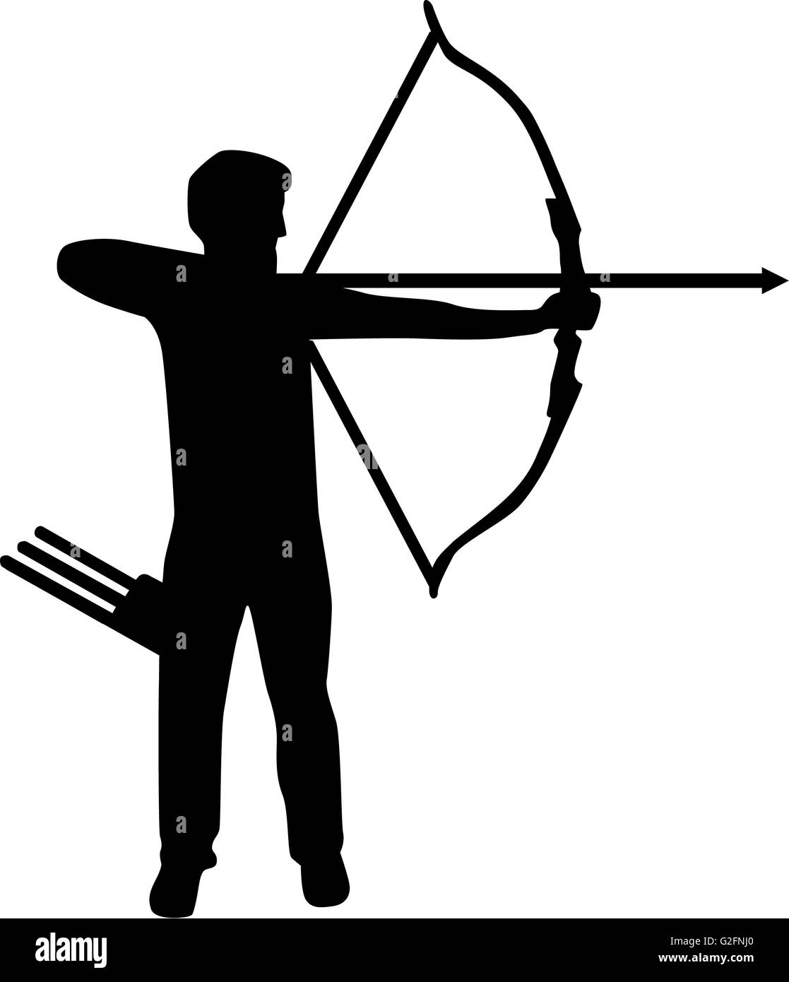 Archery Silhouette PNG - PNG Play