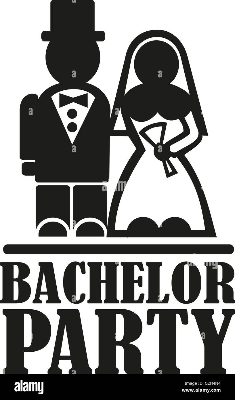 Bachelor party with wedding couple Stock Photo Alamy