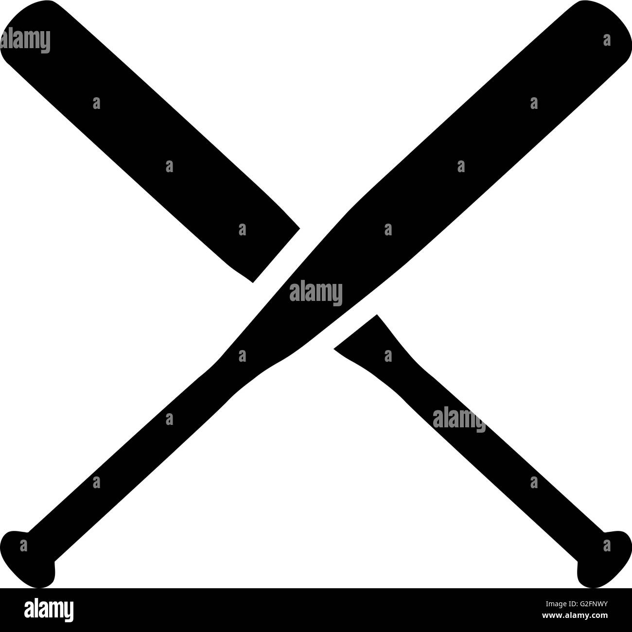 Baseball Crossed Bats Stock Photo Alamy