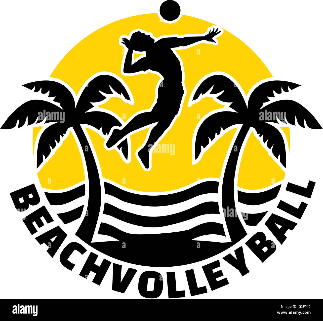 Beach volleyball logo discount