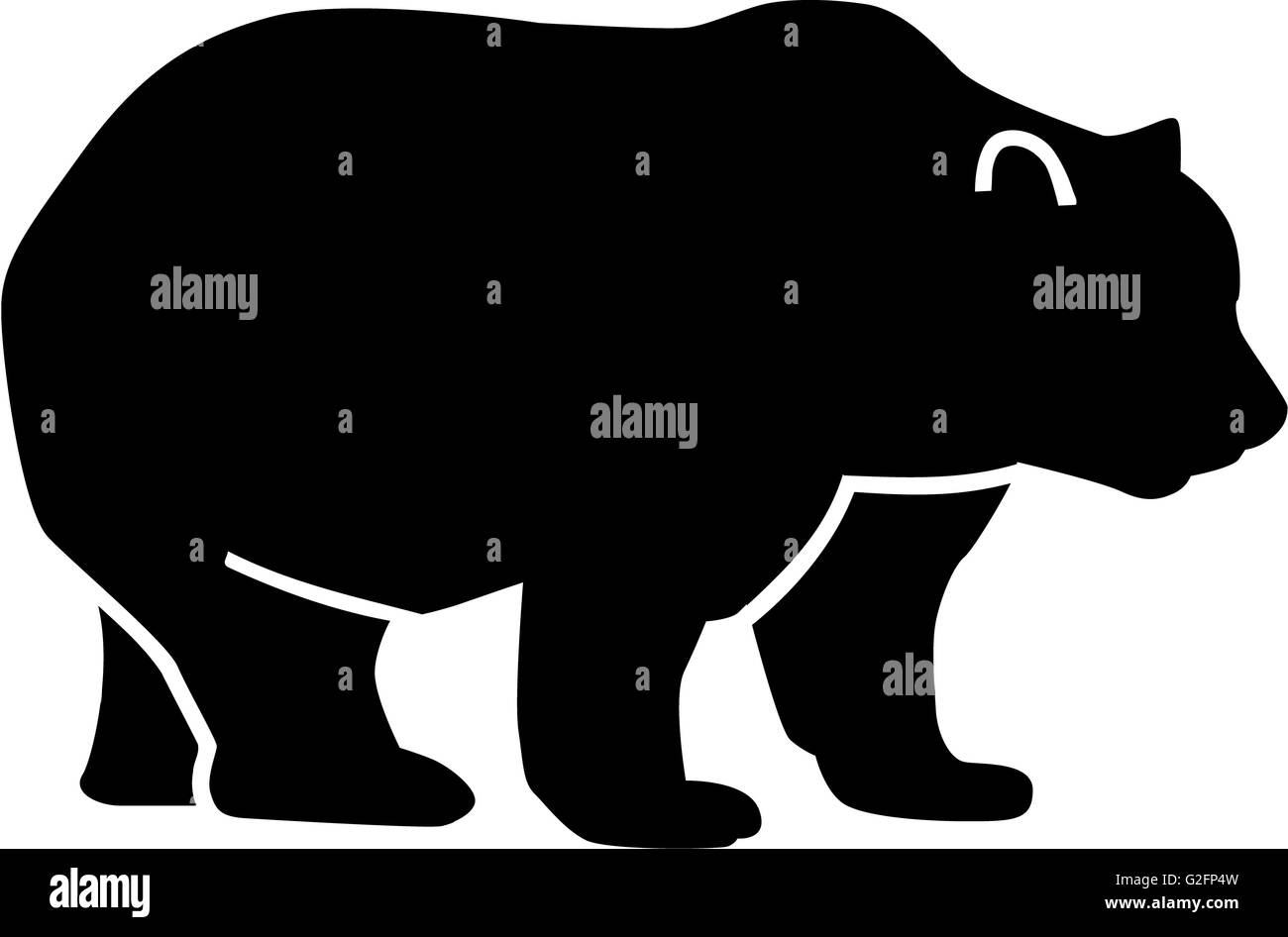 Bear Silhouette Stock Photo