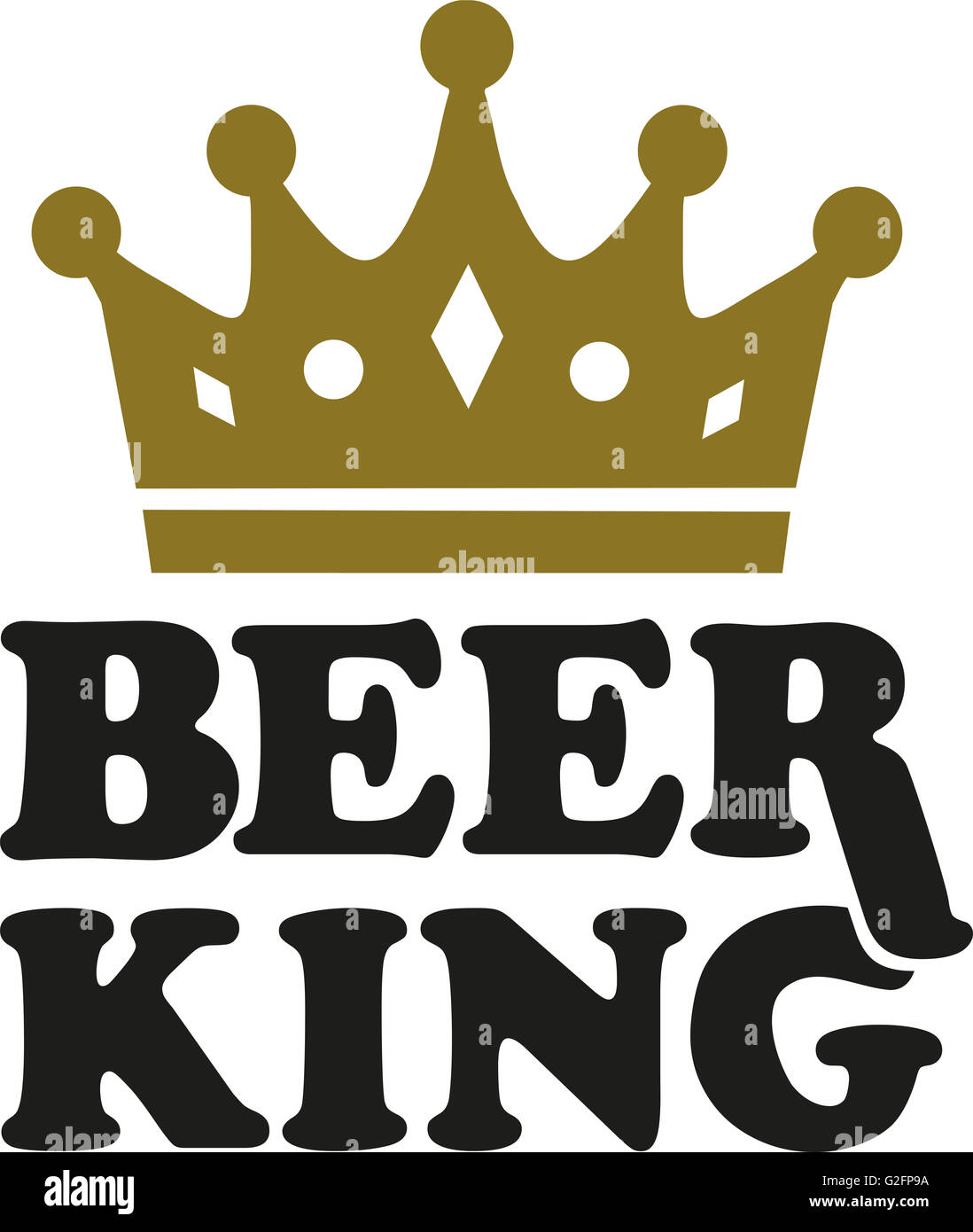Beer king with crown Stock Photo Alamy