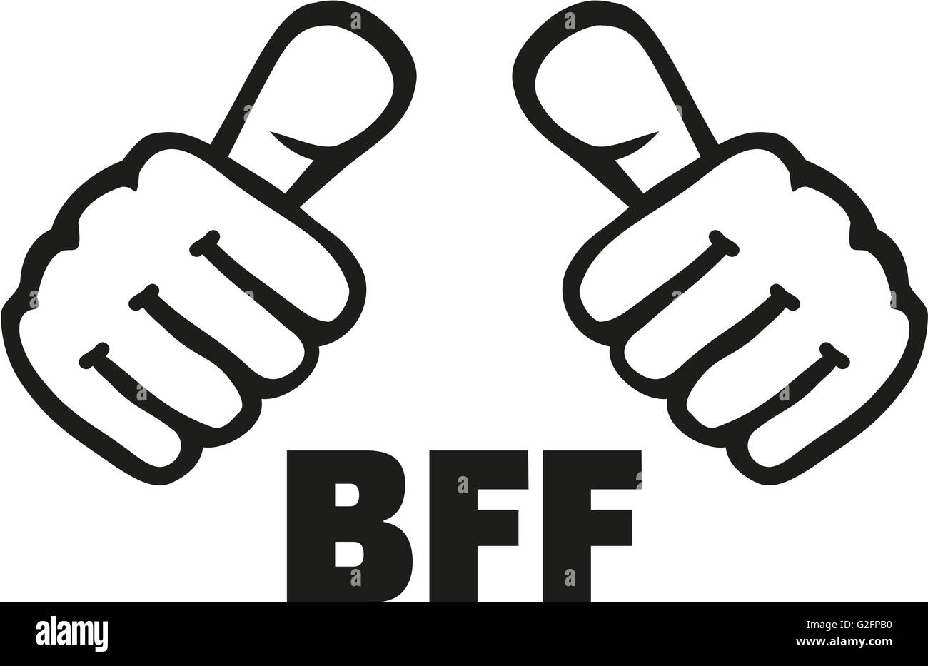 Best friend forever with thumbs Stock Photo
