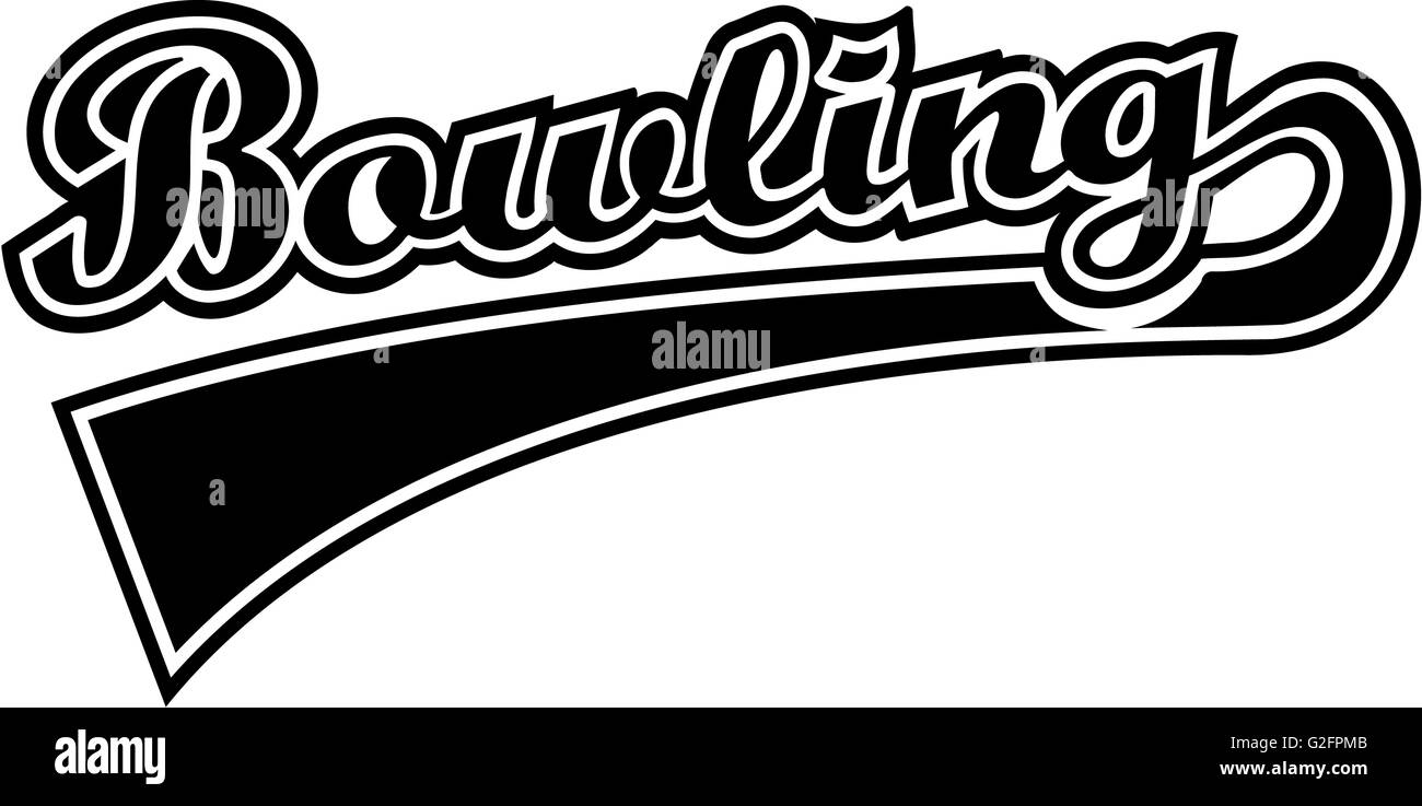 Bowling Word Retro Stock Photo Alamy