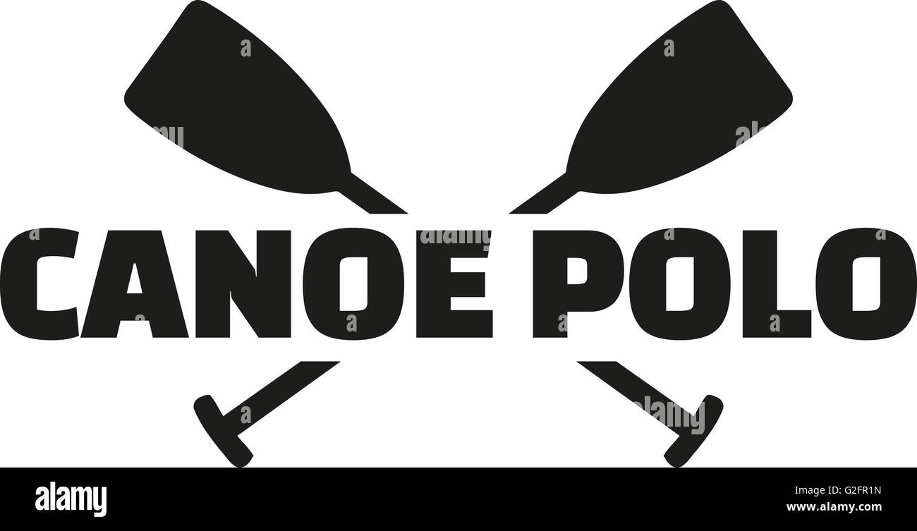 Canoe polo crossed paddles Stock Photo Alamy