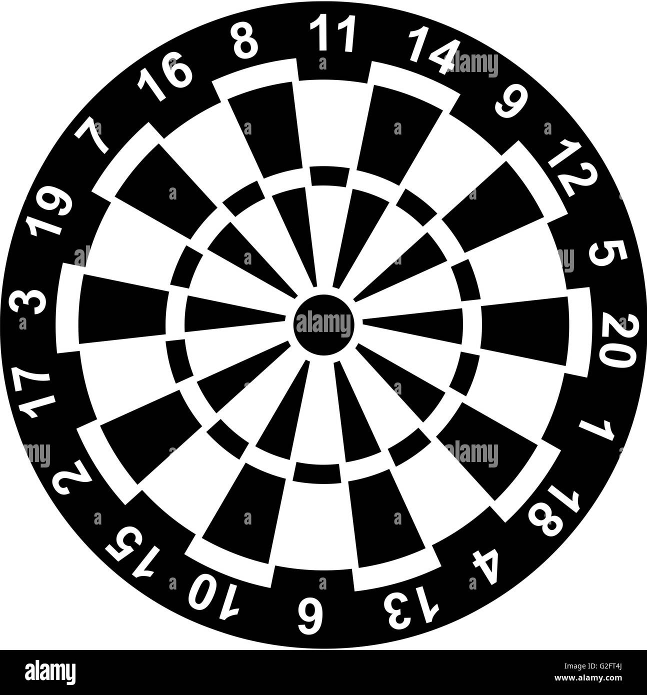 Dartboard with Numbers Stock Photo Alamy