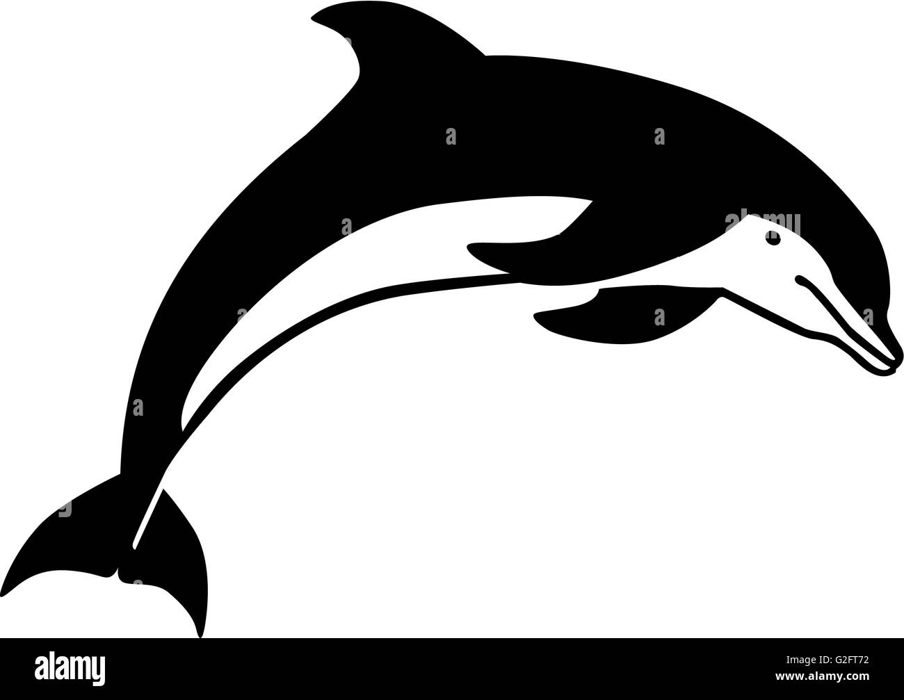 Dolphin silhouette Stock Photo