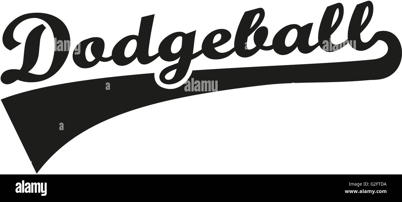 Dodgeball word retro Stock Photo Alamy