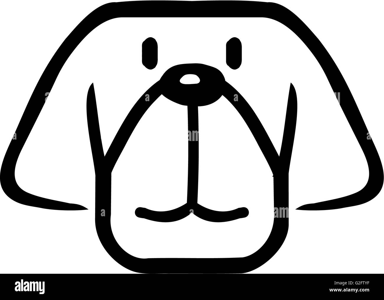 Cartoon dog head Stock Photo - Alamy