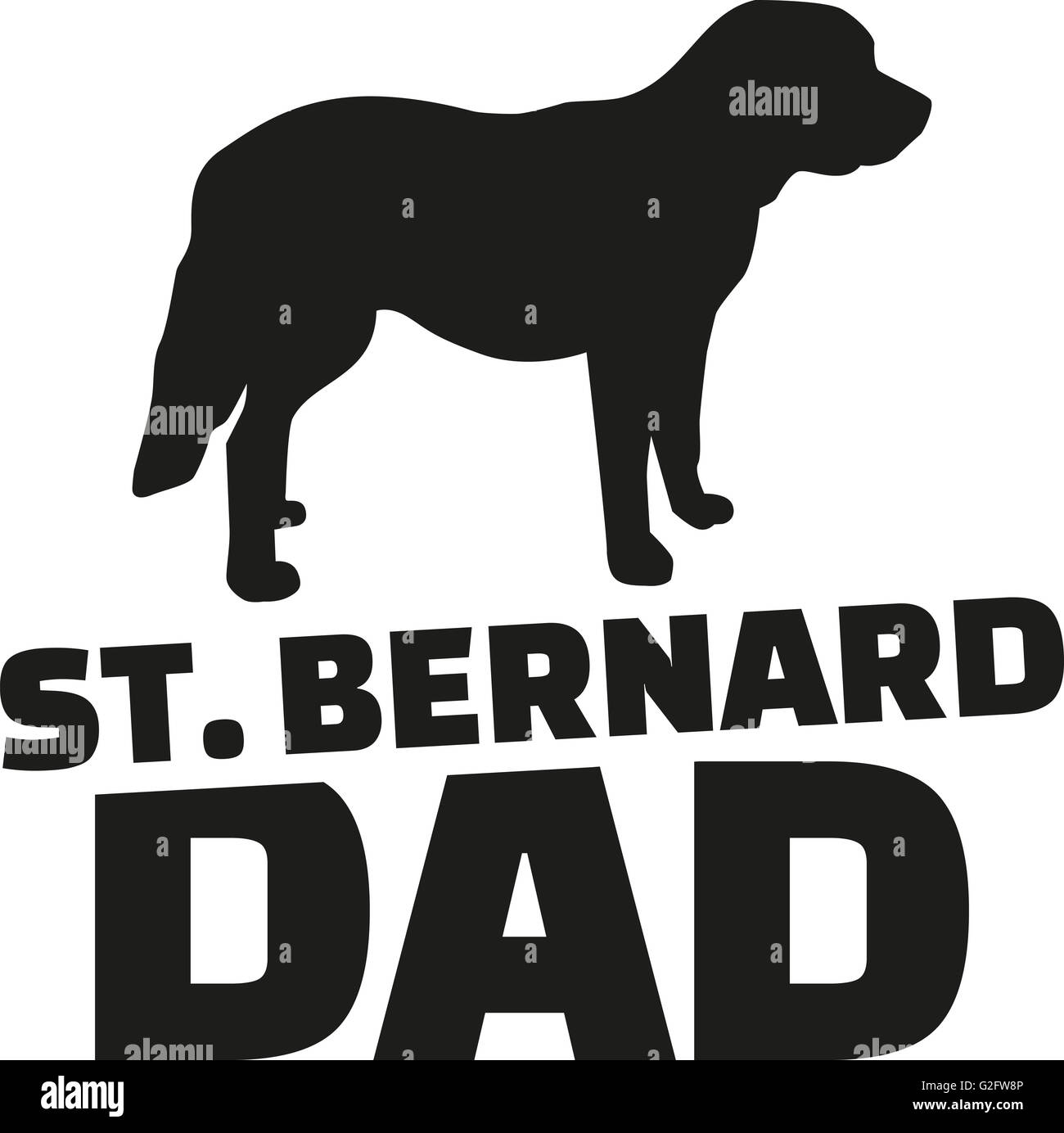 St. Bernard dog dad Stock Photo Alamy