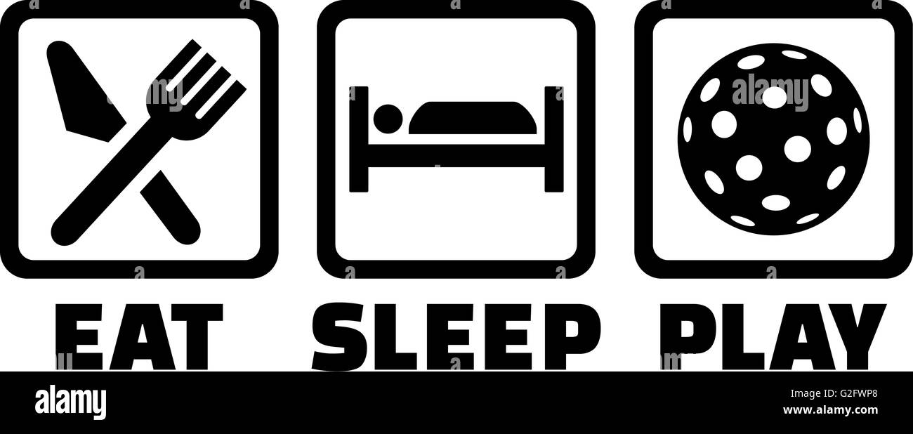 Eat Sleep Play Floorball Stock Photo Alamy