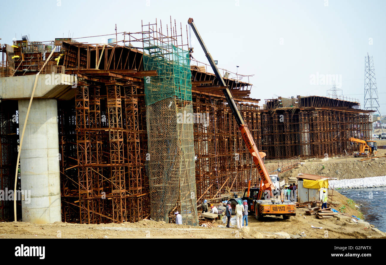 Construction site in Delhi,India Stock Photo Alamy