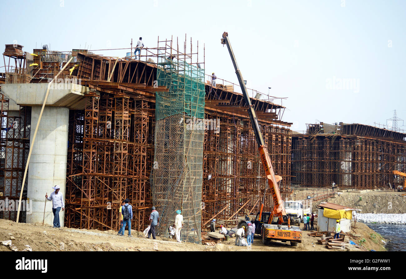 Construction site in Delhi,India Stock Photo Alamy