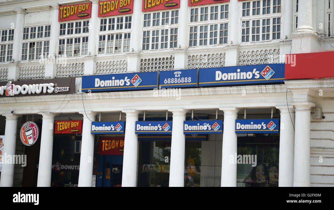Domino's Restaurant at Connaught Place,India Stock Photo