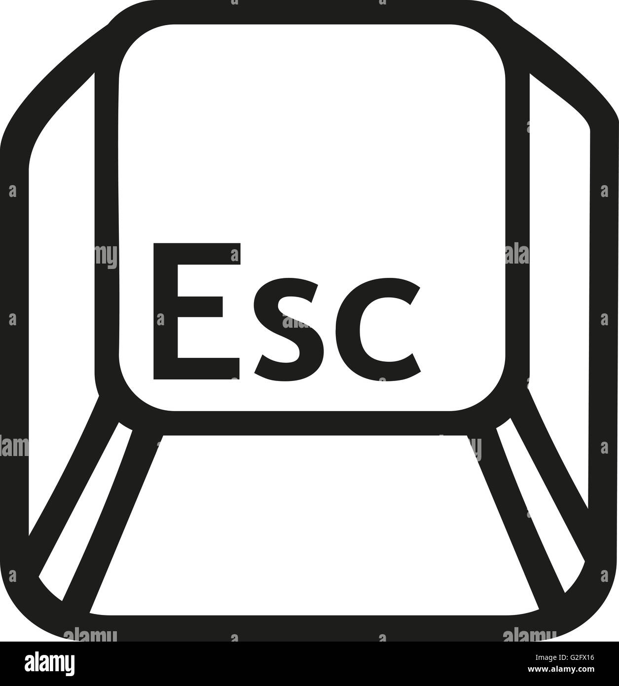 Escape button key Stock Photo
