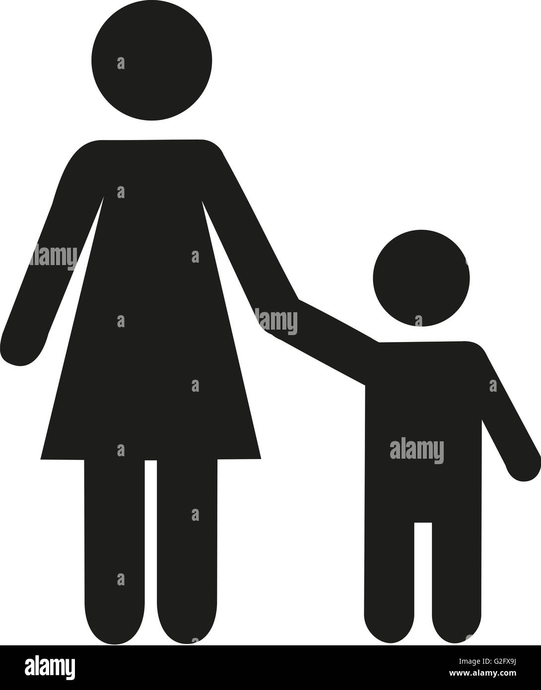 Pictogram mother child hi-res stock photography and images - Alamy