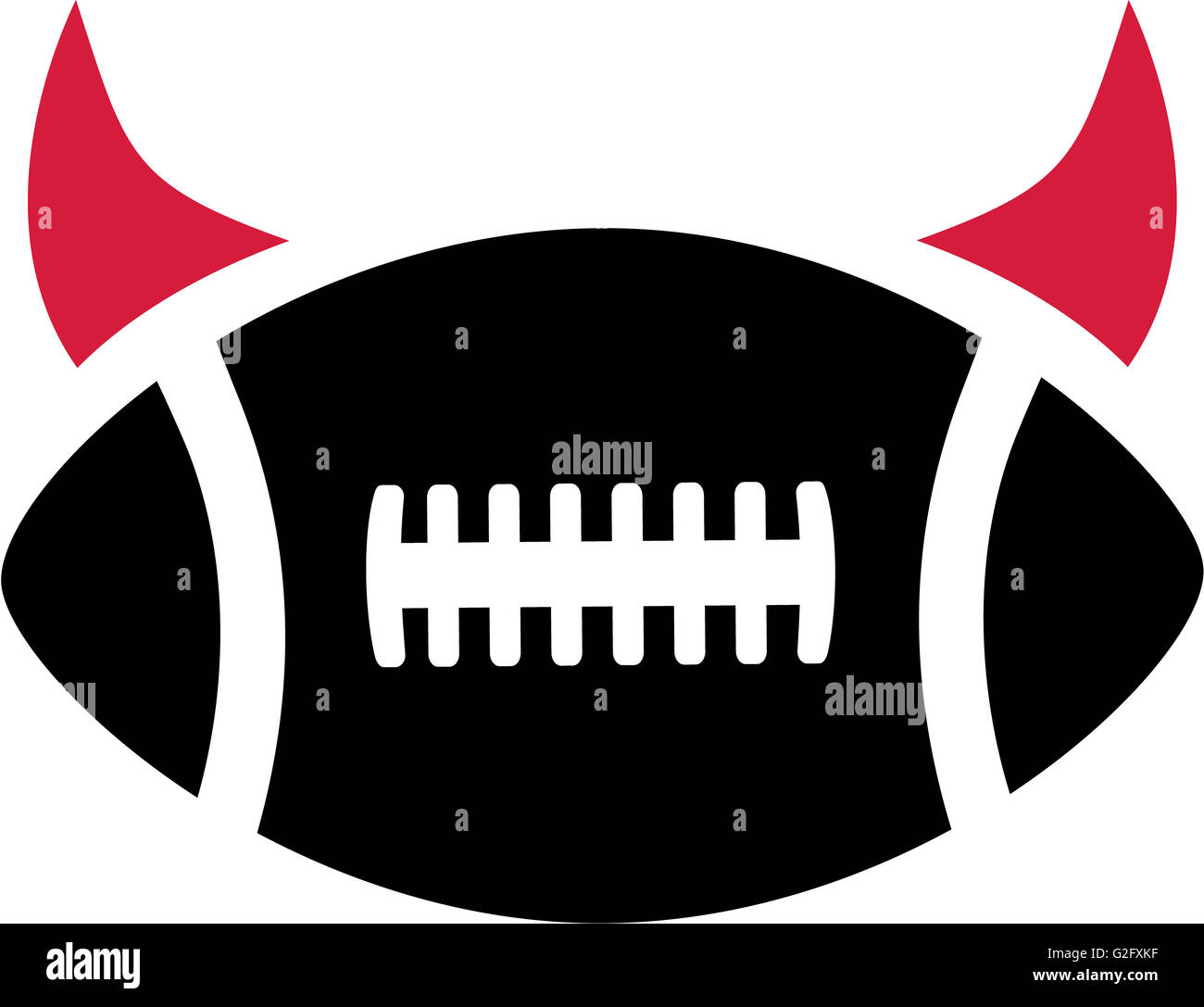American Football Devil horns Stock Photo Alamy