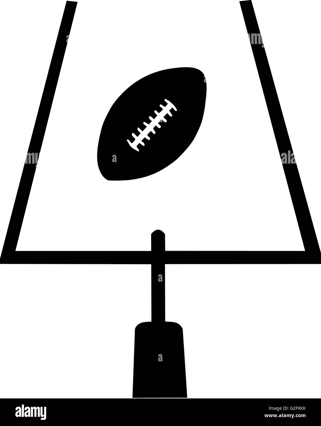 Field goal with american football Stock Photo Alamy
