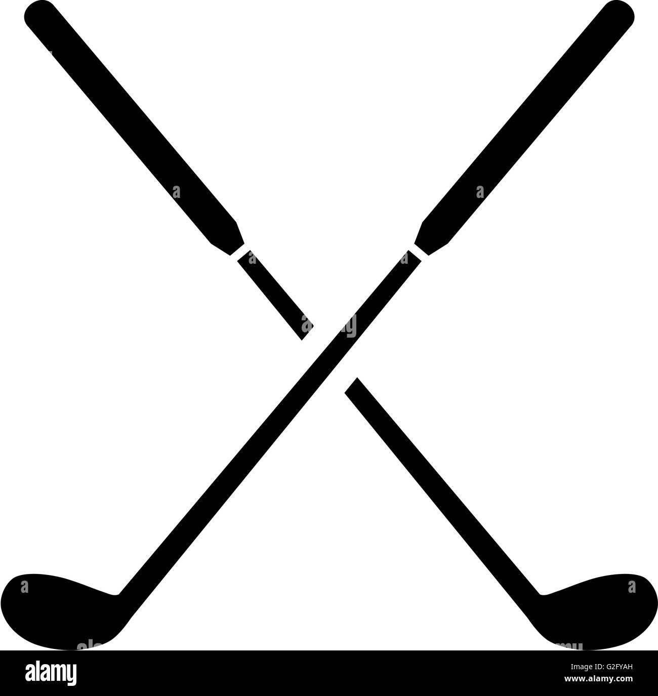 Golf Clubs Crossed Stock Photo Alamy