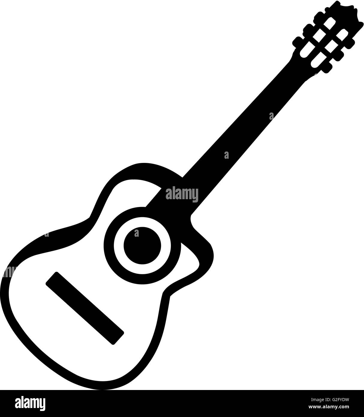 Acoustic guitar outline Stock Photo Alamy