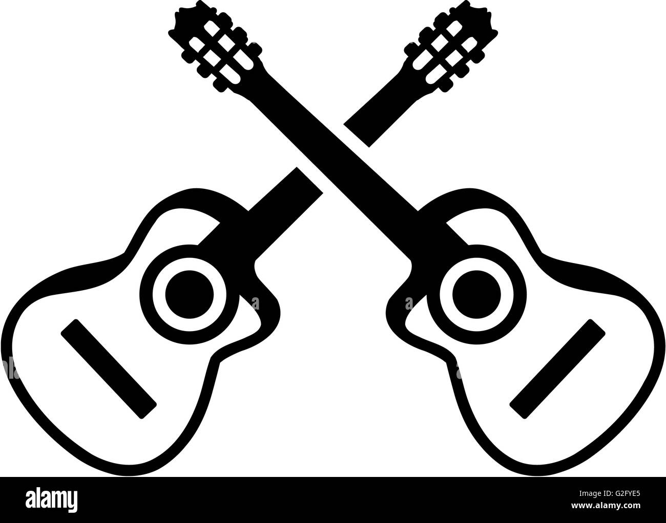 Acoustic guitars crossed Cut Out Stock Images & Pictures Alamy