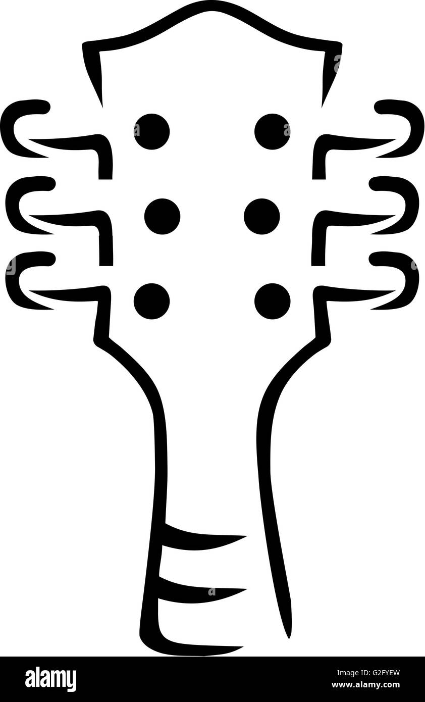 Electric guitar head logo hires stock photography and images Alamy