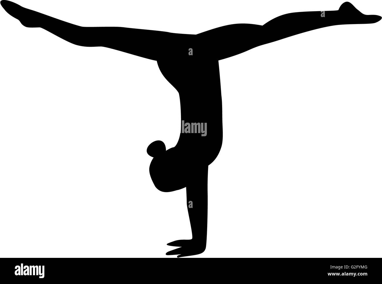 Young girl gymnast Black and White Stock Photos & Images Alamy