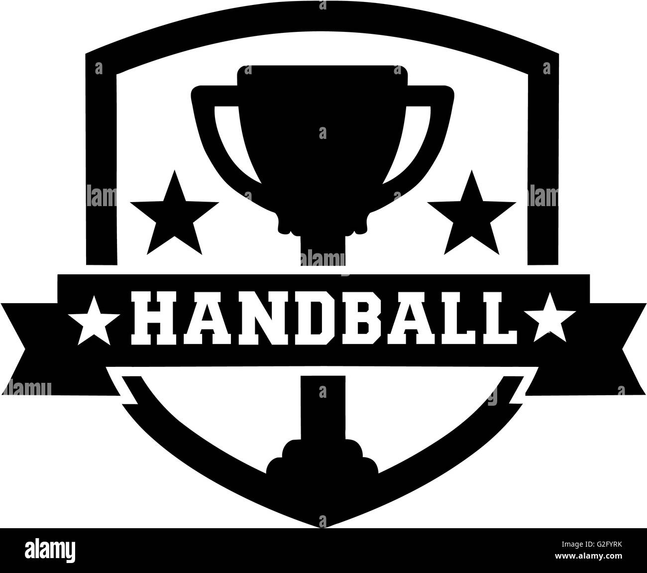 Handball Emblem Cup Stock Photo - Alamy
