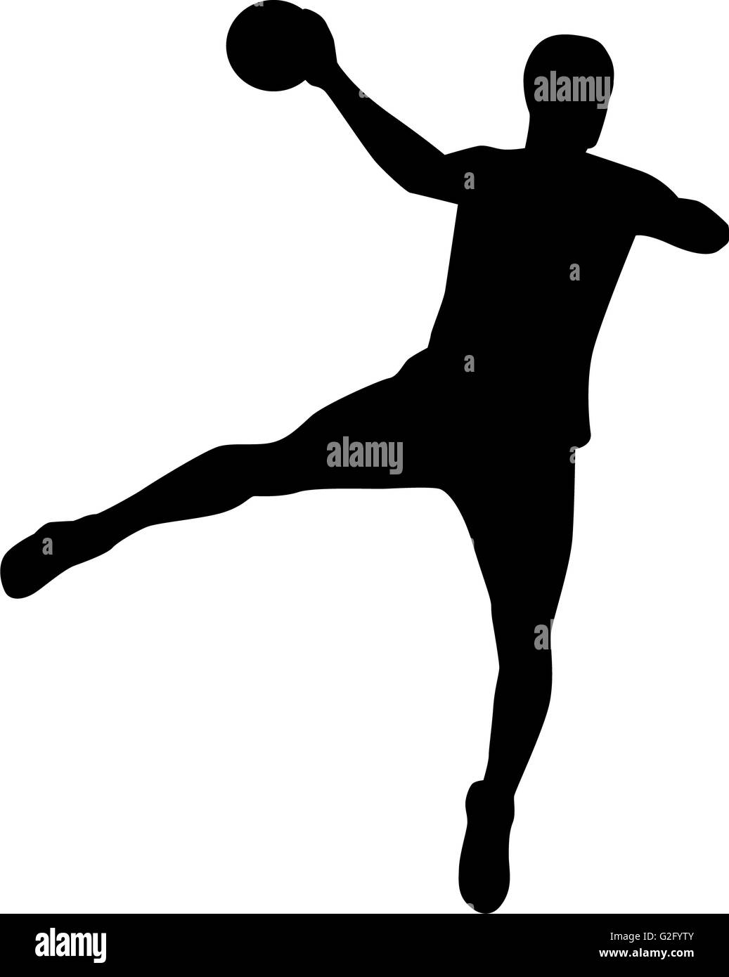 Handball Player Throw Stock Photo Alamy