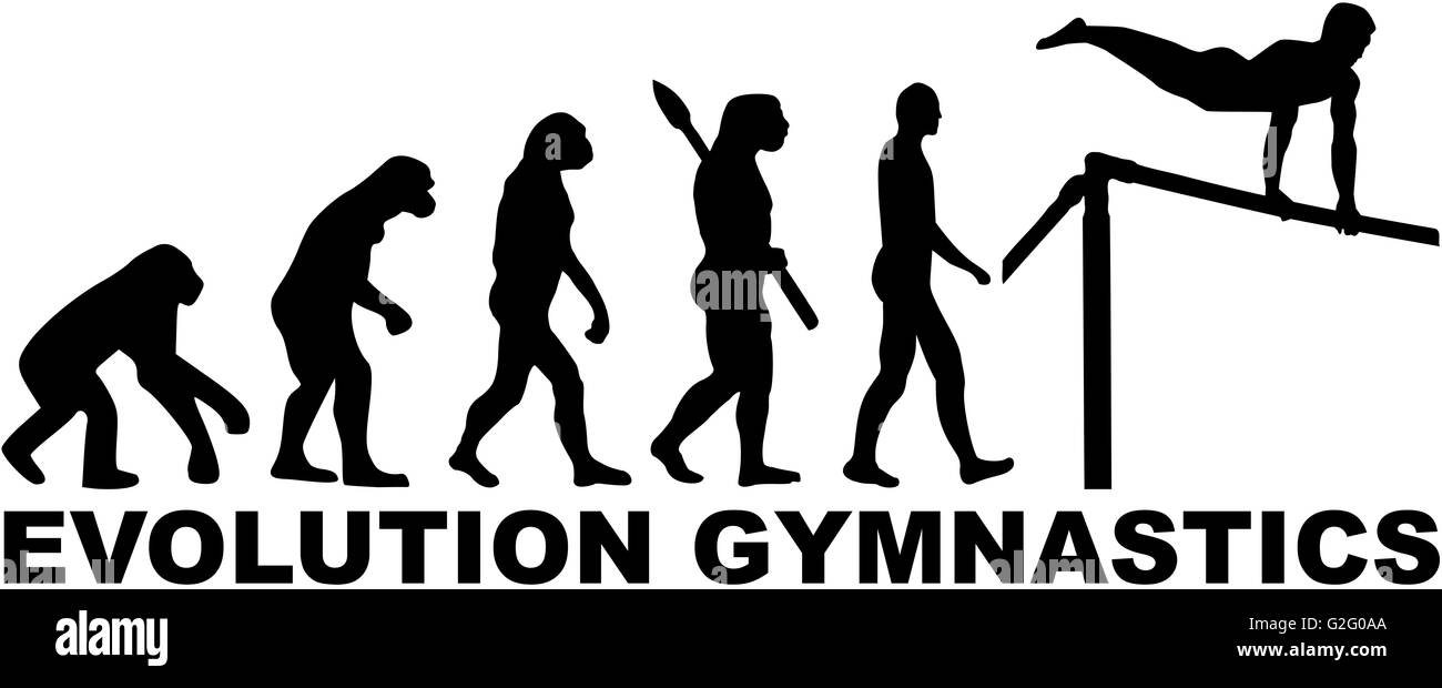 Evolution gymnastics high bar Stock Photo Alamy