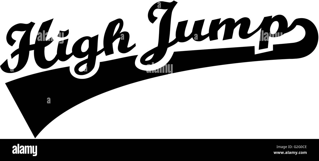 High Jump retro word Stock Photo Alamy