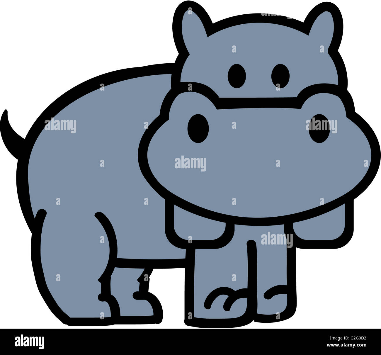 Cartoon hippo hi-res stock photography and images - Alamy