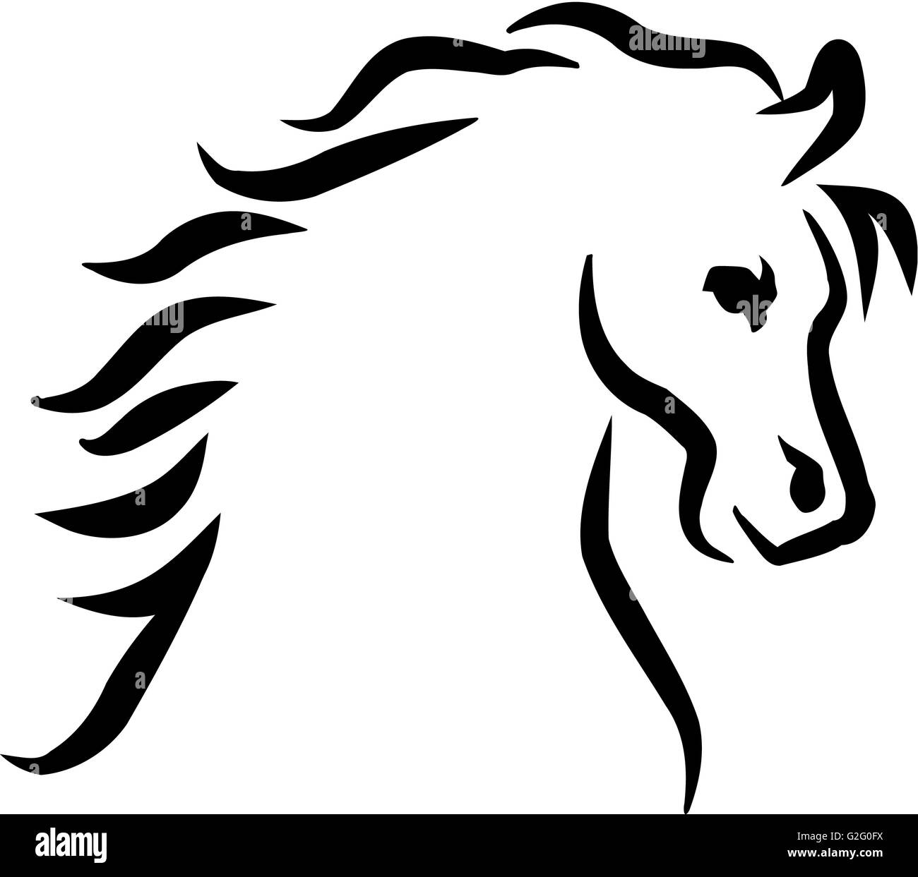 Horse Drawing Black And White Black And White  Horse Clip Art Black And  White Transparent PNG  581x340  Free Download on NicePNG