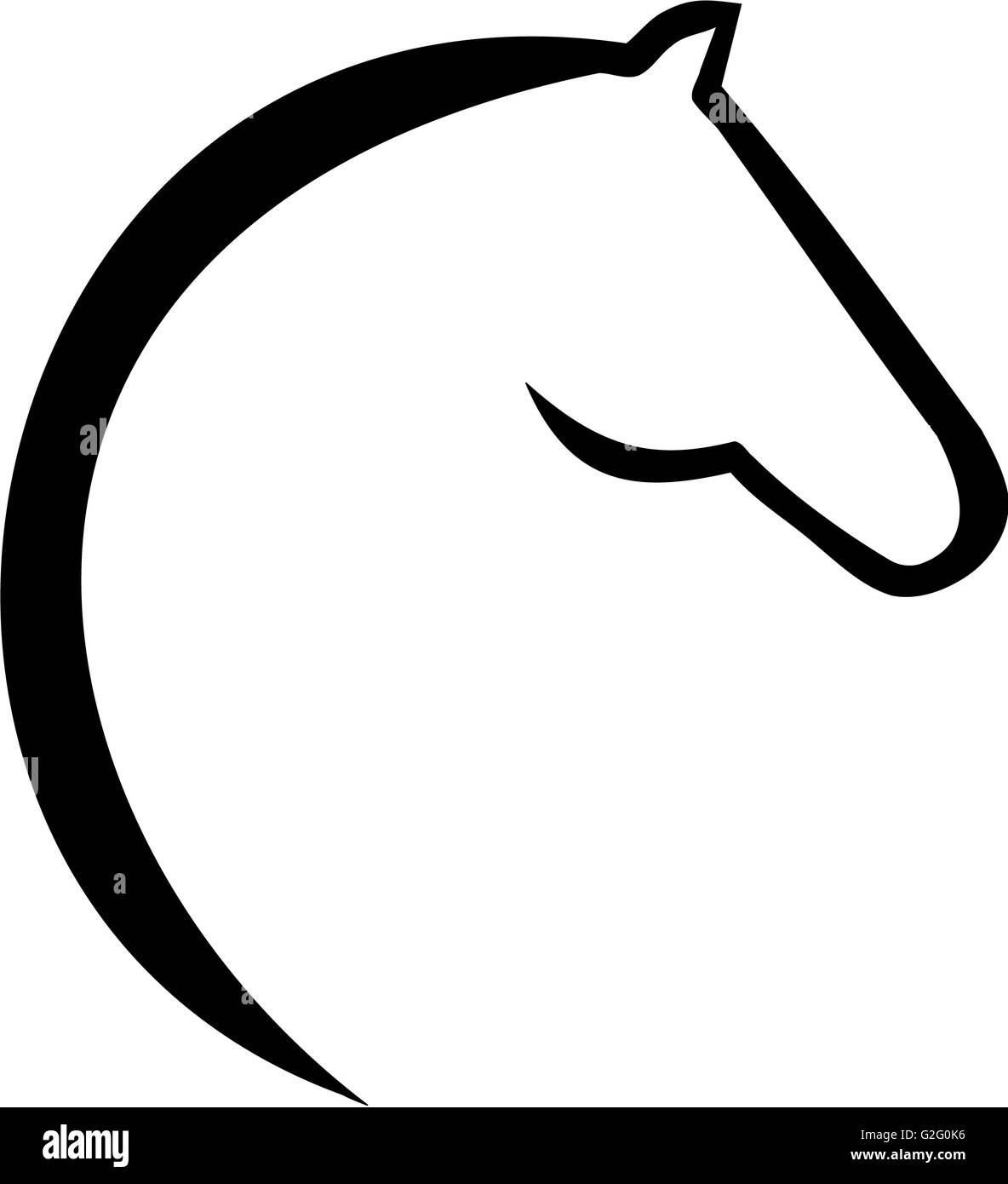 Horse head icon Stock Photo - Alamy