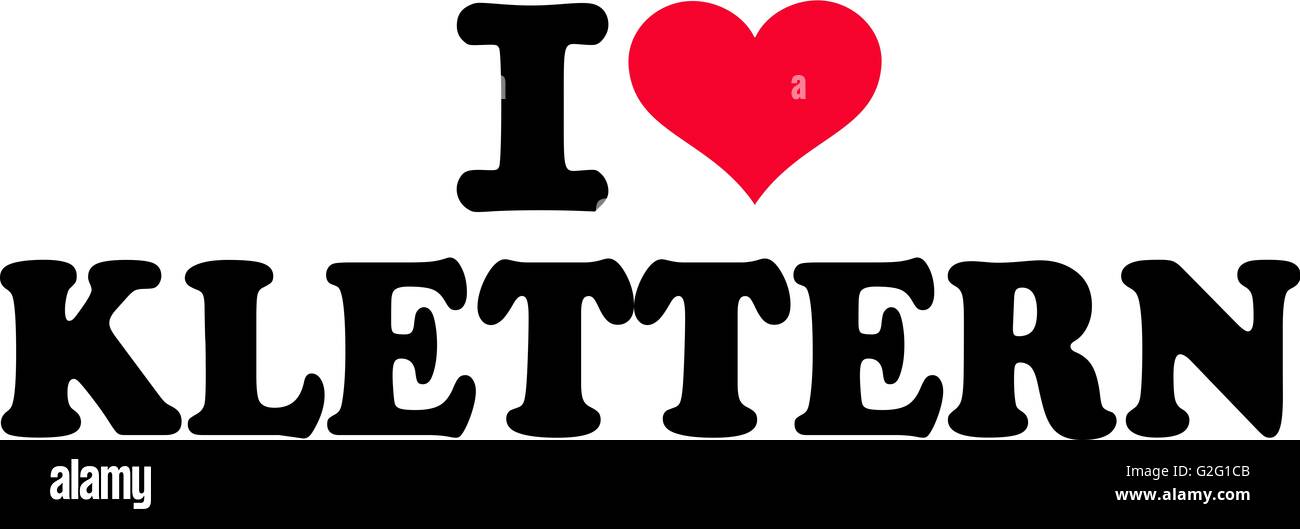 I love climbing german Stock Photo Alamy