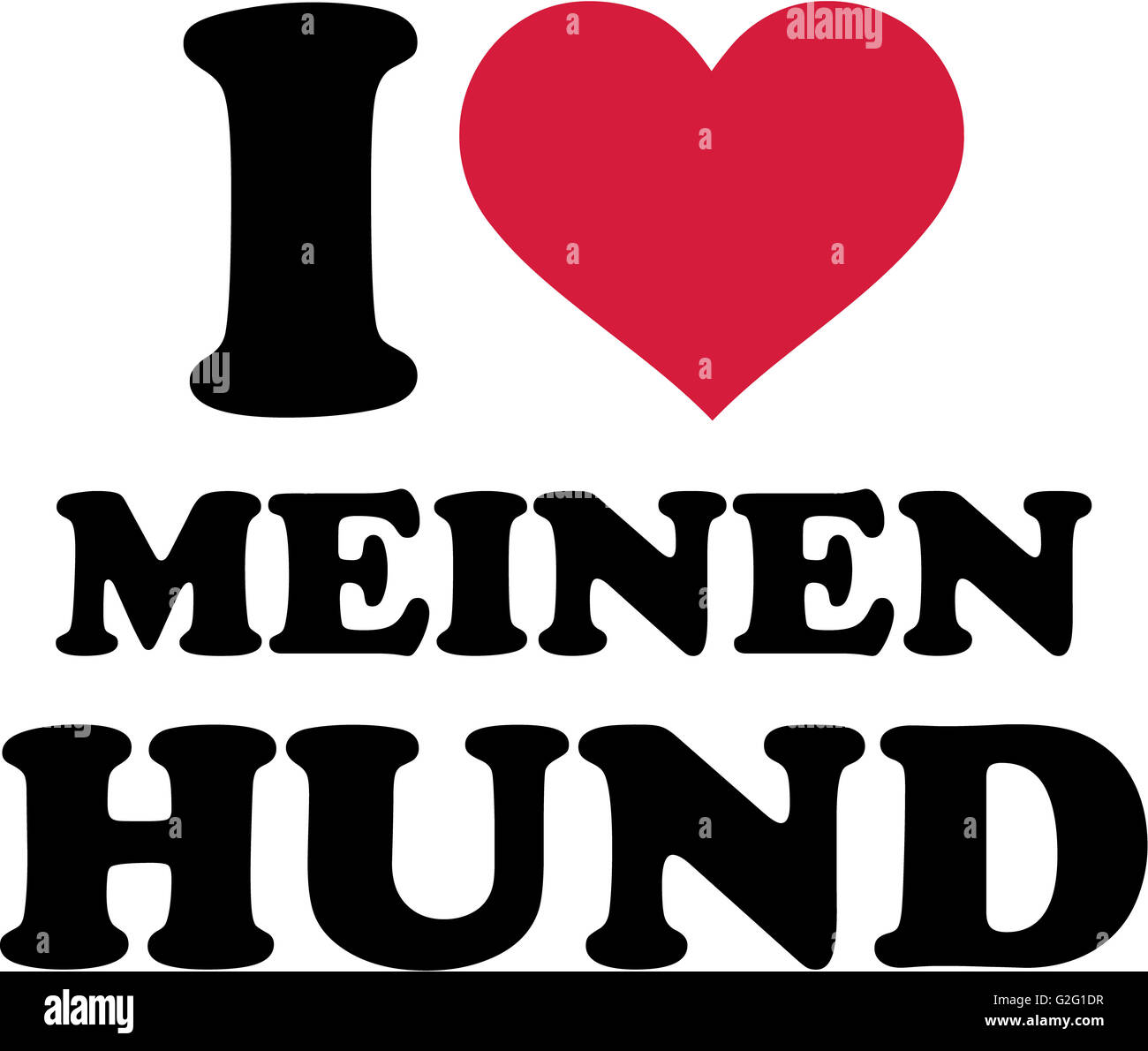 Ich liebe meinen Hund Stock Photo Alamy