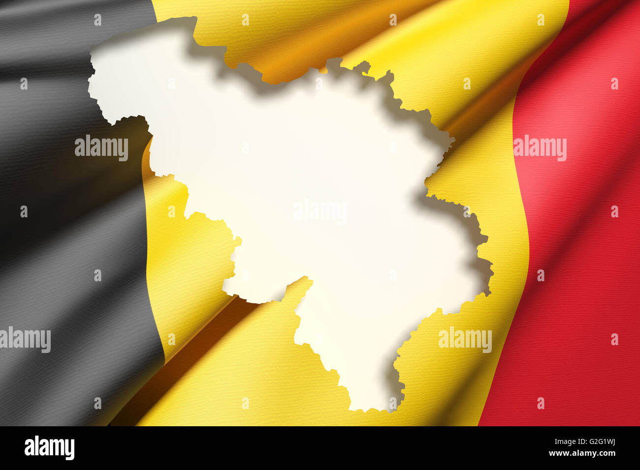 3d rendering of Belgium map and flag on background Stock Photo - Alamy