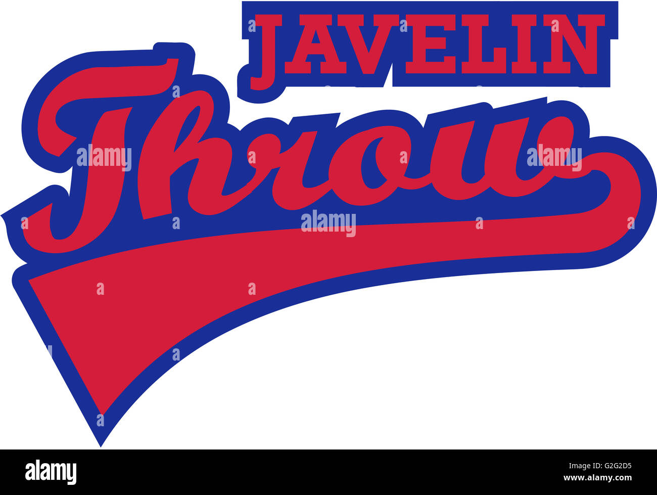 Javelin throw retro word Stock Photo Alamy