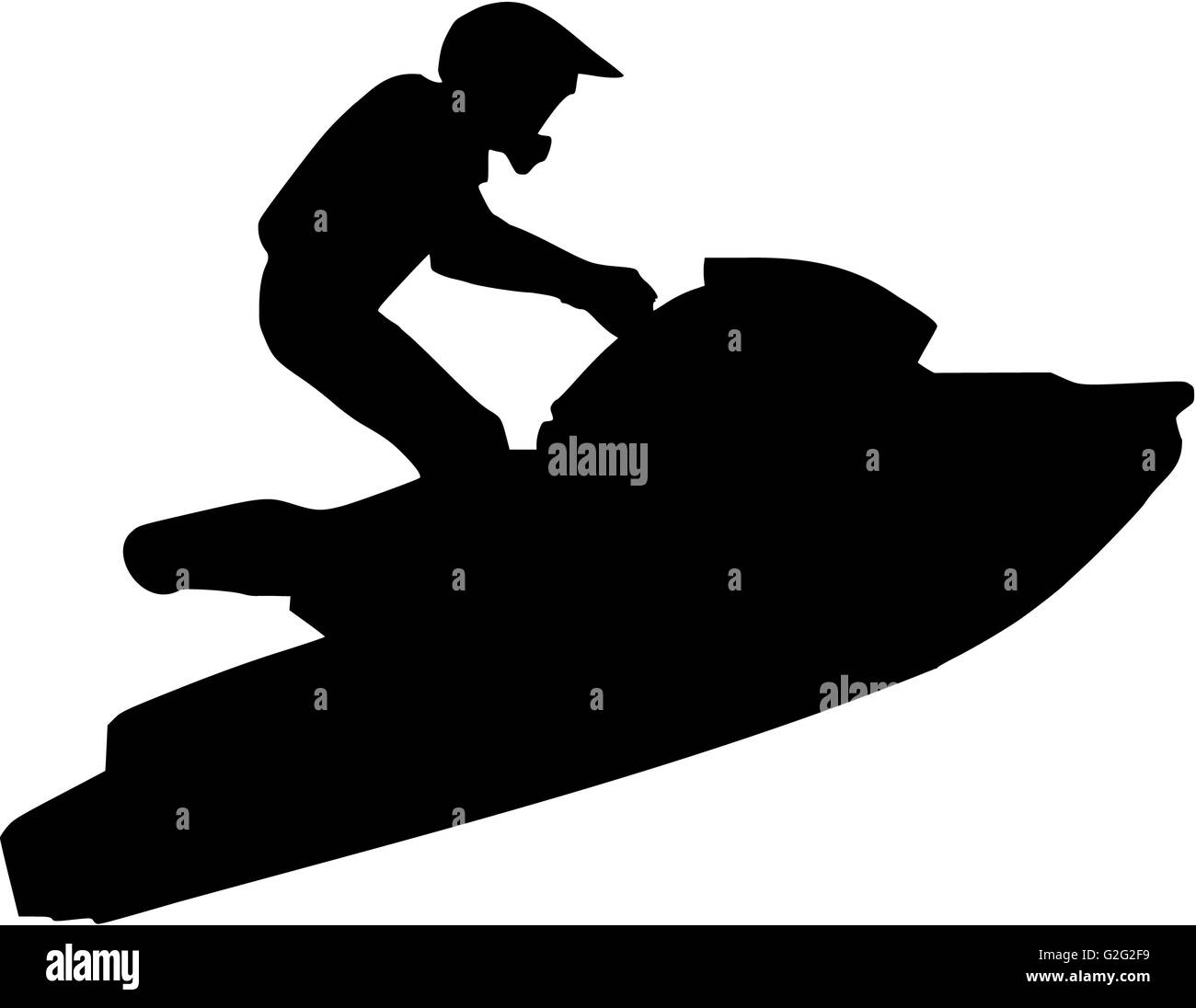 Jetski jet ski Black and White Stock Photos & Images Alamy