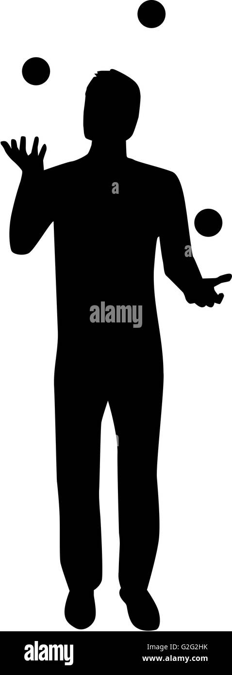 Juggler silhouette Stock Photo